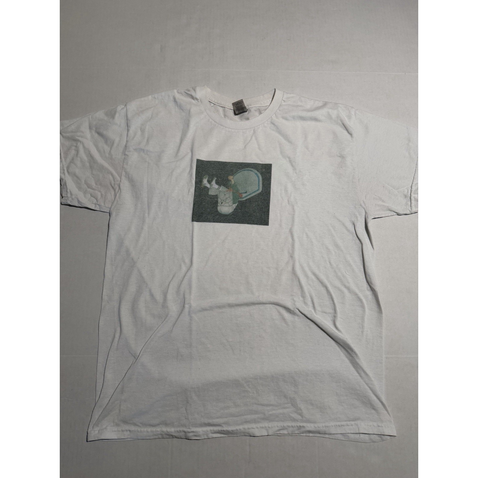 Gildan Brand Stuck In The Net White Funny Tee Mens Large TShirt 691